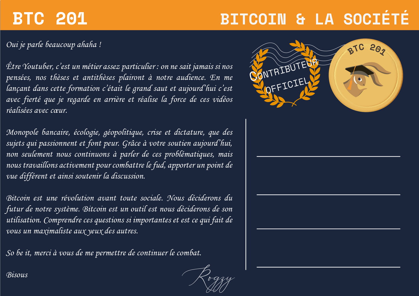 Formation BTC 201 - Pack contributeur