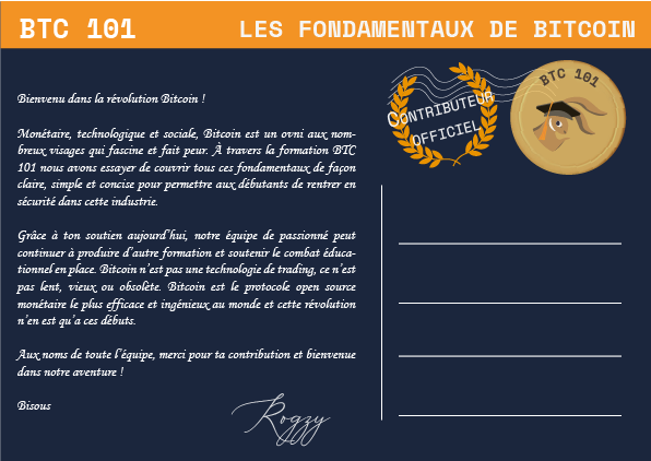 Formation BTC 101 - Pack contributeur