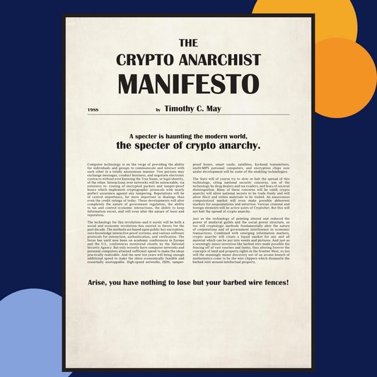 Le manifeste crypto anarchiste