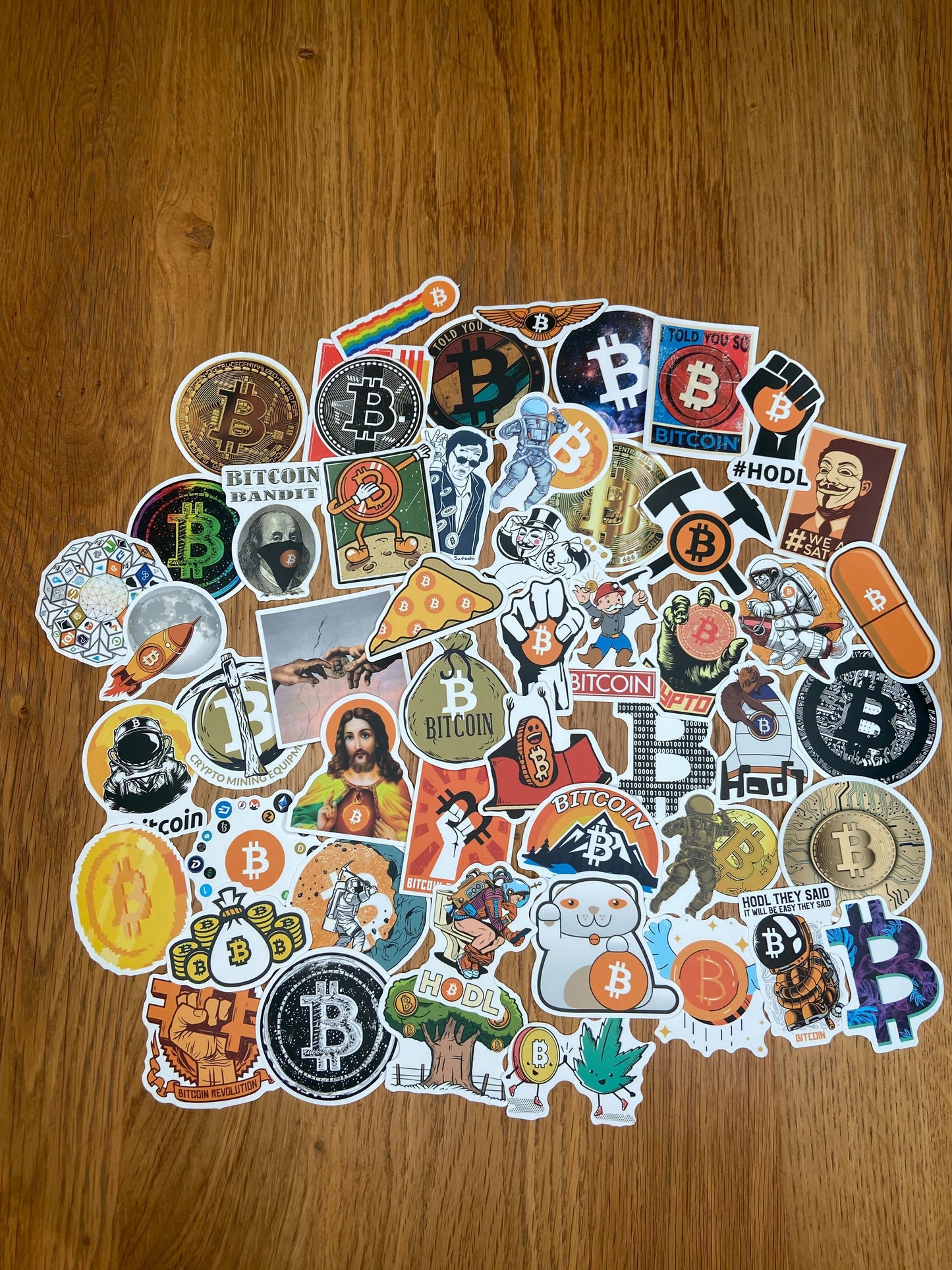 Collection de 50 stickers Bitcoin