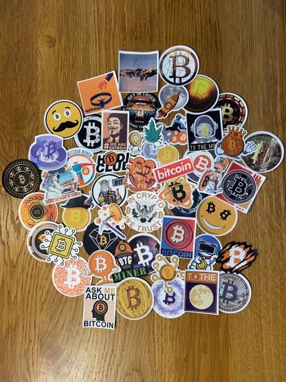 Collection de 50 stickers Bitcoin